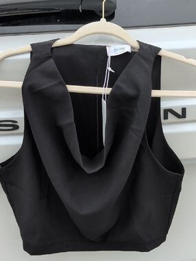 Bluivy Black Cowl Neck Blouse